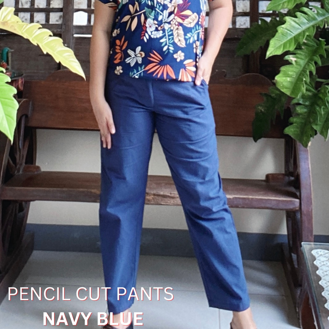 Mens Casual Plaid Striped Slim Fit Pants Business Formal Skinny Pencil  Trousers | eBay